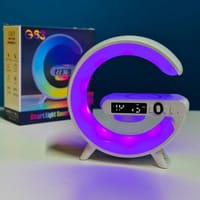 G63 Wireless Bluetooth Speaker LED RGB Light Wireless Charger Intelligent Atmosphere RGB G Shape Bedside Music Clock Smart Speaker_img_1