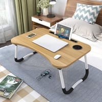 Multifunctional Portable & Foldable Laptop Table – Wood Color_img_0