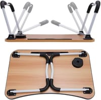 Multifunctional Portable & Foldable Laptop Table – Wood Color_img_1