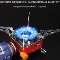 Portable Windproof Camping Gas Stove 4000W – Ultralight Backpacking Butane Burner_img_2