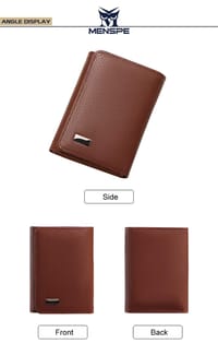 💥MENSPE Anti-Theft RF ID Blocking Safety PU Leather Wallet_img_7