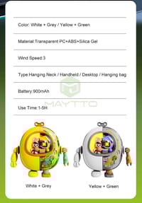 💥Maytto Rechargeable 3 Wind Speed Mini Handheld Fan_img_1