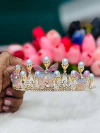 Crown Three-dimensional Butterfly Crown Girl Princess_img_2