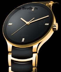 HFRYH NRA1 BlackGolden Stainless Steel Watch with RAOLIAS Hands for Men_img_2