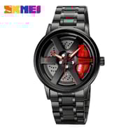 SKMEI 1787 Fashion Creative Cool Black Watch Cutout Concept Dial Metal Style Waterproof_img_4