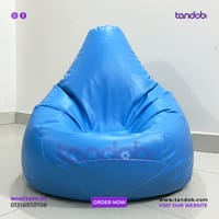 XXXL High Long Bean Bag Chair Sky Blue Color_img_1