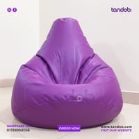 XXXL High Long Bean Bag Chair Purple Color_img_1