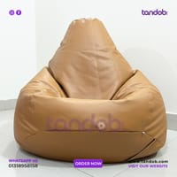 XXXL High Long Bean Bag Chair Light Brown Color_img_1