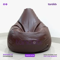 XXXL High Long Bean Bag Chair Chocolate Color_img_1