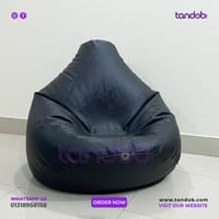 XXL Bean Bag Chair - Black Color_img_1