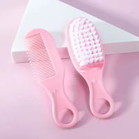 ২ পিসি/সেট বেবি হেয়ারব্রাশ চিরুনি পোর্টেবল নবজাতক শিশুদের নরম চুলের ব্রাশ হেড ম্যাসাজার চিরুনি সেট বেবি কিড হেয়ার কেয়ার সাপ্লাই_img_1