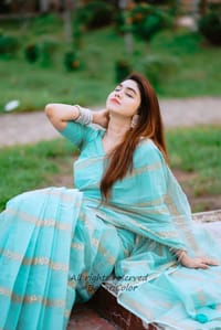 Block Print Sharee with Blouse Piece_img_1