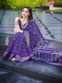 Half Silk Saree with Blouse Piece_img_1