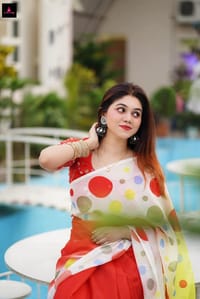 চান্দেরি সিল্ক শাড়িআলাদা ব্লাউজ পিস সহ_img_1