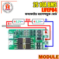 2S 10A 7.4V LiFePO4 Battery Protection Board with Balance Function_img_0