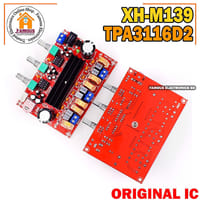 XH-M139 TPA3116D2 2.1 Channel Digital Audio Amplifier Board 2x50W +100W Subwoofer Power Amplifiers DC 12-24V_img_5