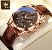 Leather Waterproof Quartz Fashion Watch for Men_img_1