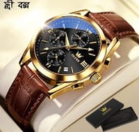 Leather Waterproof Quartz Fashion Watch for Men_img_3