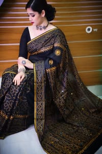 Block Print Reshmi Silk Sharee_img_1