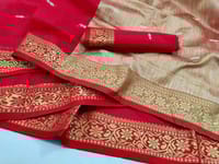 টাঙ্গাইলের বুটি শাড়ি১৩ হাত শাড়ী ব্লাউজ পিস সহআধুনিক ও মান সম্মত ডিজাইন_img_3