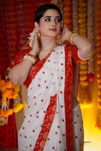 Half Silk Sharee with Blouse Piece_img_2