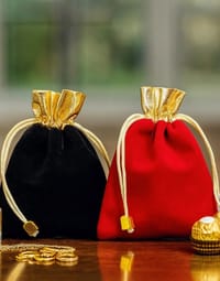 5 piece 3.5x4.5inc Luxury Velvet Gift Mini Pouch  Bag_img_0