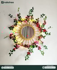 Rattan Frame Mirror RM02 + Premium Rose vine_img_3