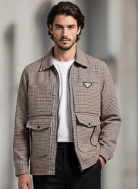 Prada Corduroy Blouson Jacket ( Light brown mix)_img_1