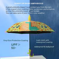 Kids Cartoon Printed Waterproof & UV Protection Transparent Plastic Cover Umbrella_img_2