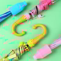 Kids Cartoon Printed Waterproof & UV Protection Transparent Plastic Cover Umbrella_img_4