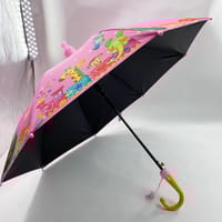 Kids Cartoon Printed Waterproof & UV Protection Transparent Plastic Cover Umbrella_img_5