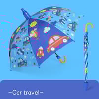 Kids Cartoon Printed Waterproof & UV Protection Transparent Plastic Cover Umbrella_img_14