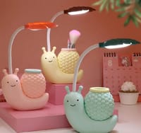 Cute Table Lamp, LED Night Study Light USB Charging Snail Animal Eye Protection Table Lite_img_1
