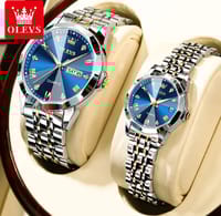O'levs Luxury 9931 Trendy Korean Style Calendar with Individual Gift Box Couple Watch_img_1