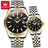 O'levs Luxury 9931 Trendy Korean Style Calendar with Individual Gift Box Couple Watch_img_5