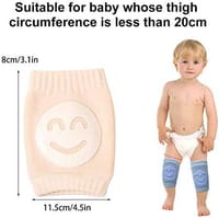 2 পিস বেবি হাটু প্যাড, বাচ্চাদের পা উষ্ণ করার জন্য হাঁটুর সাপোর্ট প্রটেক্টর বেবি নীক্যাপ_img_2