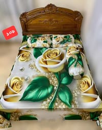 Primium Quality 3D Bedsheet Four Piece Set_img_1