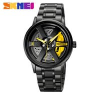 SKMEI 1787 Fashion Creative Cool Black Watch Cutout Concept Dial Metal Style Waterproof_img_3