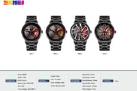 SKI1990 Rotation Wheel Creative Fashion Men's Stainless Steel Clock - Very Comfortable And Fashionable, Easy To Clean_img_2