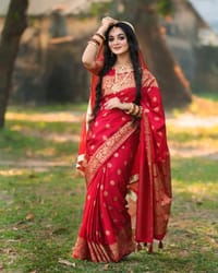 Japani Silk Skin Print Sharee with Blouse Piece_img_0