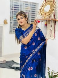 Japani Silk Skin Print Sharee with Blouse Piece_img_0