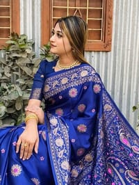 Japani Silk Skin Print Sharee with Blouse Piece_img_1