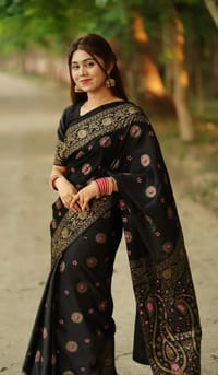 Japani Silk Skin Print Sharee with Blouse Piece_img_1