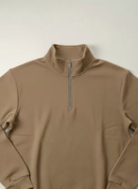 Highneck zipper sweatshirt ( Khaki )_img_2