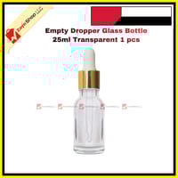 Empty Dropper Glass Bottle 25ml Transparent 1 pcs_img_2