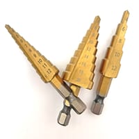 HSS Step Drill Bit Set | Titanium Coated Straight Groove | Hex Shank Hole Cutter | 3-12mm, 4-12mm, 4-20mm_img_3