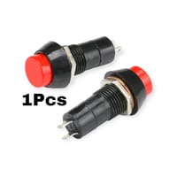 Push Button Momentary Switch 2 Pin Plastic 12mm  – Self-Lock 3A 150V Red_img_0