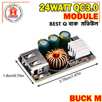 24W QC3.0 Fast Charger Step-Down Module buck converter | DC 5V–32V to USB for Mobile Phone Charging_img_2