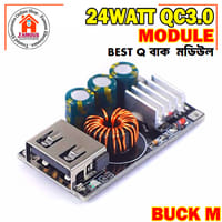 24W QC3.0 Fast Charger Step-Down Module buck converter | DC 5V–32V to USB for Mobile Phone Charging_img_0
