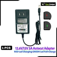 12.6V / 13V 3A Lithium-Ion Battery Charger Adapter | Auto-Cut Off | LED Indicator | 3S 18650 Smart Charger – Black_img_0